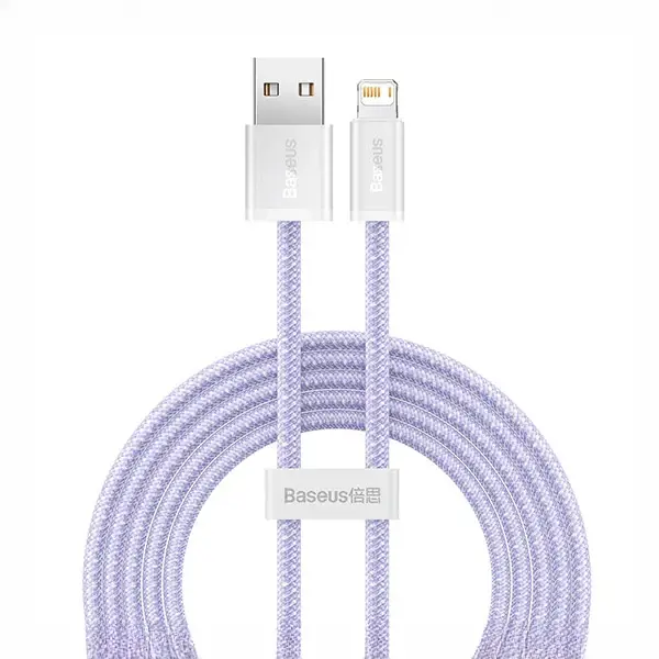 کابل لایتنینگ فست شارژ بیسوس BASEUS CABLE DYNAMIC SERIES FOR LIGHTNING 2.4A 2M CALD000502
