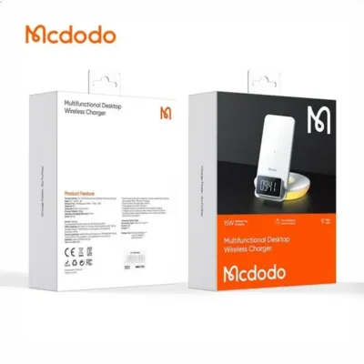 استند شارژر وایرلس و چراغ خواب رومیزی 15 وات مک دودو MCDODO CH-1610 Mg Series Multifunctional Desktop Wireless Charger 15w 2