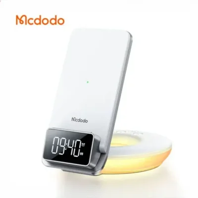 استند شارژر وایرلس و چراغ خواب رومیزی 15 وات مک دودو MCDODO CH-1610 Mg Series Multifunctional Desktop Wireless Charger 15w