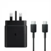 آداپتور سوپر فست شارژر سامسونگ 95درصد ۴۵ وات همراه کابل 1 متر Samsung Super Fast Charger 45W EP-TA845
