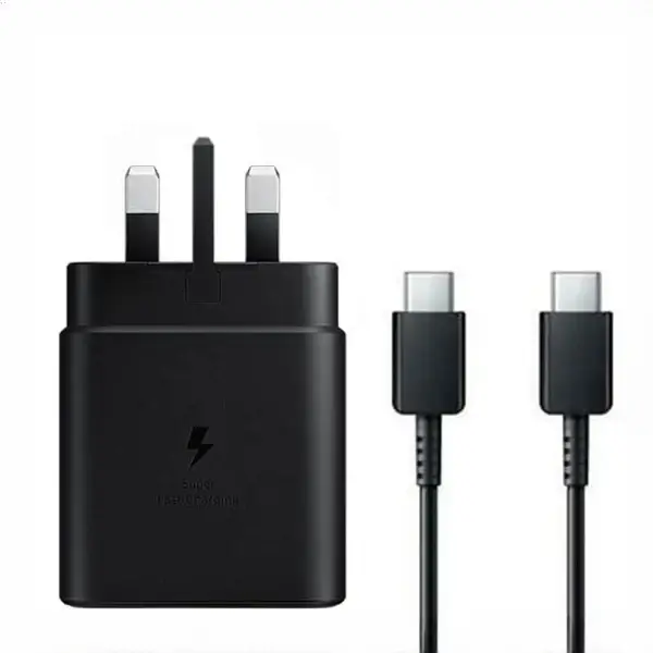 آداپتور سوپر فست شارژر سامسونگ 95درصد ۴۵ وات همراه کابل 1 متر Samsung Super Fast Charger 45W EP-TA845