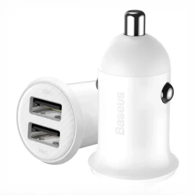 شارژر فندکی بیسوس Baseus Grain Pro Car Charger CCXML-U CCALLP-01 Dual USB 4.8A 4