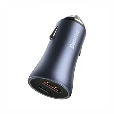 شارژر فندکی فست شارژ با کابل تایپ سی بیسوس Baseus Golden Contactor Pro Dual USB A QC TZCCJD-0G 2