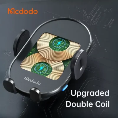 هولدر و شارژر وایرلس 15 وات مک دودو Mcdodo Dual Coil Wireless Charger Car Mount CH-1600 7
