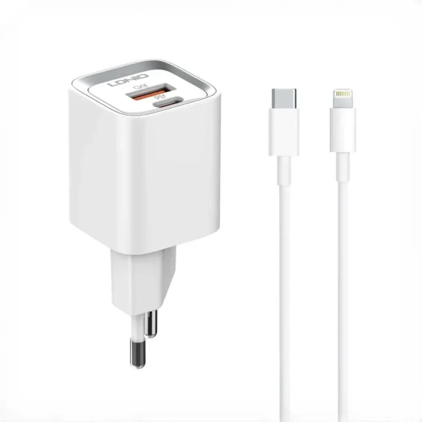 شارژر مسافرتی الدینیو 20 وات به همراه کابل LDNIO POWER ADAPTER 20W A2318M
