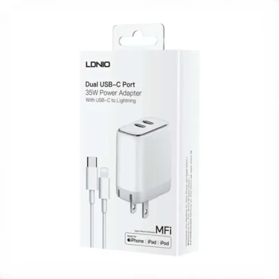 شارژر مسافرتی الدینیو 35 وات به همراه کابل LDNIO POWER ADAPTER 35W A2528M 2