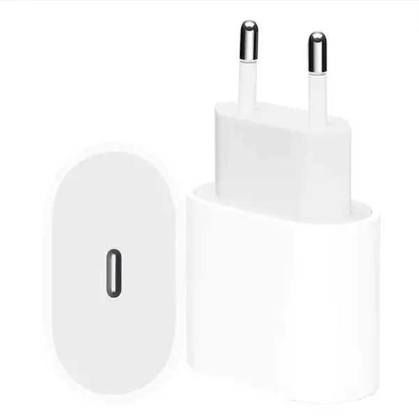 شارژر 20وات اورجینال اپل دو پین Apple 20W USB-C Power Adapter A2347