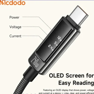 کابل شارژ دو سر تایپ سی 240W مک دودو Mcdodo Cab Vision 240W 1.2m  CA-8900 3