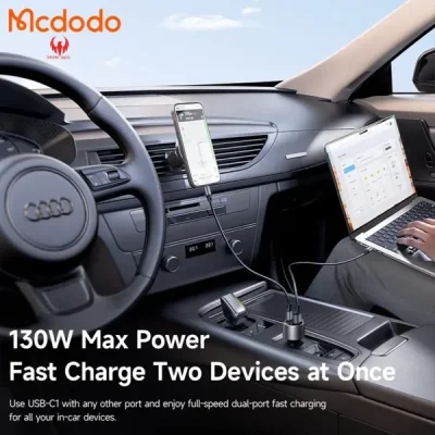 شارژر فندکی 3 پورت 130 وات مک دودو Mcdodo Gana Car Charger CC-3190 4