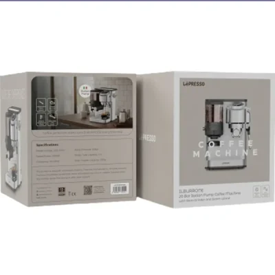 دستگاه قهوه ساز با آسیاب قهوه لپرسو LEPRESSO Ilburrone 20 BAR COFFEE MACHIN ELPCFFBP0042SL 4
