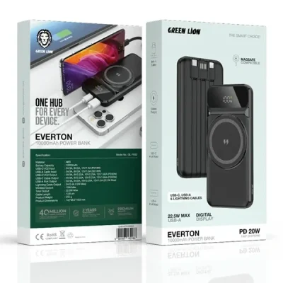 پاوربانک 10000 گرین لاین Green Lion Everton Power Bank GNEVRTN10K 2
