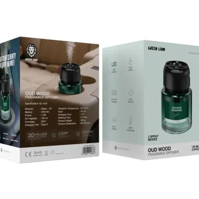 خوشبو کننده گرین لاین GREEN LION OUD WOOD DIFFUSER 130ML GNOUWOODFRGN 2