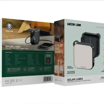 چراغ LED لومیکس گرین لاین با پاوربانک Green Lion Solar Lumix Portable GNSLLUMLED 3