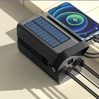 پاوربانک خورشیدی گرین لاین GREEN LION SOLAR X 100000MAH POWER BANK GNSOLXPB100BK 2