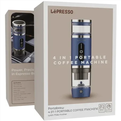 اسپرسو ساز و فوم ساز شیر لپرسو Lepresso Coffee Machine with Milk Frother LPCFFM4IN1BK 2