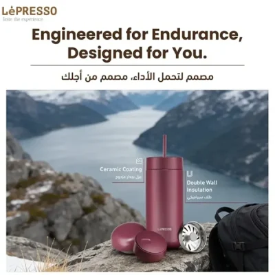 ماگ مسافرتی  3در1 لپرسو LEPRESSO TRIPLEQUENCH 590ML LPCFFTQ0063M 3