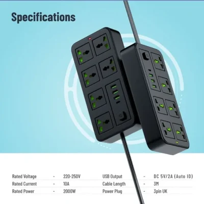 محافظ و چندراهی برق 6 پورت پرودو  PB6ACPS1C3ABK 6