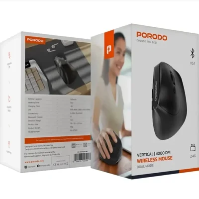 موس بی سیم پرودو Porodo Mouse PD-ETK05-BK 3