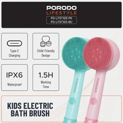برس حمام کودک شارژی  Porodo 3-in-1 Body Brush PD-LFST103-PK 2
