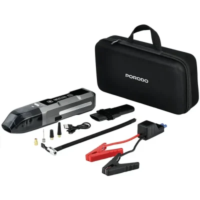جامپ استارت و پمپ باد و جارو شارژی پرودو Porodo Ignatov Jump Starter & Air Pump with Handheld Vacuum PDJS41BK 3