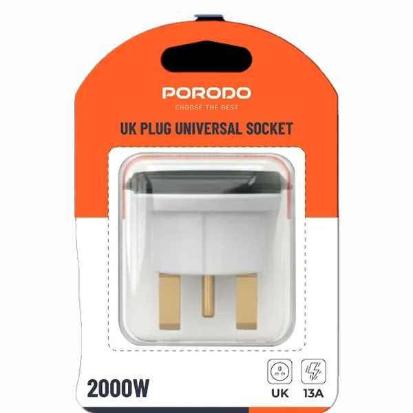 مبدل برق 2000 وات پرودو Porodo 2000W UK Plug Universal Socket  PDKT168BU