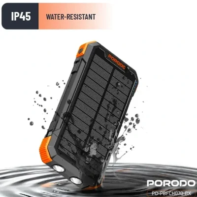 پاوربانک خورشیدی 20 وات 20000 پرودو Porodo Power Bank 4-Panel Solar PDPBFCH070BK 4