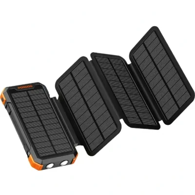 پاوربانک خورشیدی 20 وات 20000 پرودو Porodo Power Bank 4-Panel Solar PDPBFCH070BK