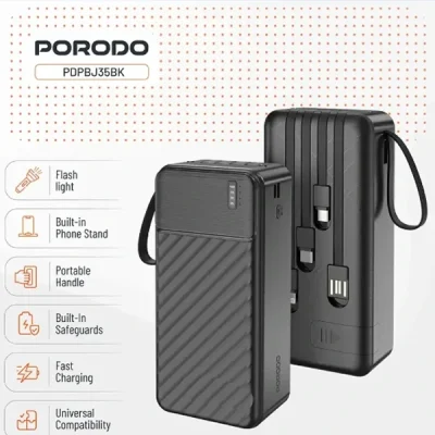 پاوربانک 30000 پیانو پرودو Porodo Piano Power Bank PDPBJ35BK 3