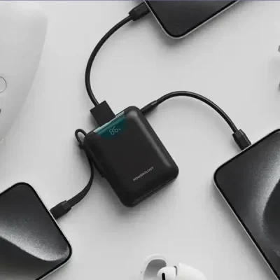 پاوربانک 20000 با کابل تایپ سی پاورولوژی Powerology York Power Bank PPBM102BK 4