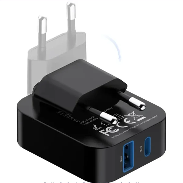 شارژر دیواری پاورولوژی Powerology Crab Foldable EU GaN Charger PWCUQC066BK