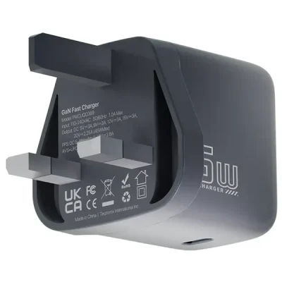 آداپتور شارژ 45 وات پاورولوژی با کابل دور سر تایپ سی Powerology VoltFLow 45W Type-C Adaptor PWCUQC069 3