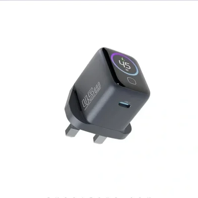 آداپتور شارژ 45 وات پاورولوژی با کابل دور سر تایپ سی Powerology VoltFLow 45W Type-C Adaptor PWCUQC069