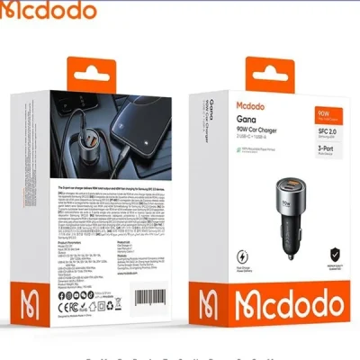 شارژر فندکی 90W سه پورت مکدودو Mcdodo Gana 90W Car Charger cc-3110 2