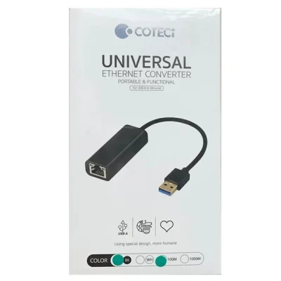 تبدیل USB-A به LAN کوتسی مدل 83001-100M 3