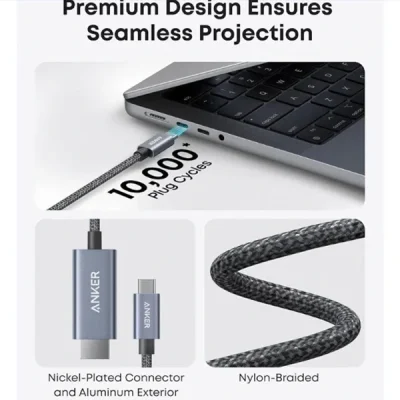کابل تصویر Type-C به HDMI انکر A87E0H12 3