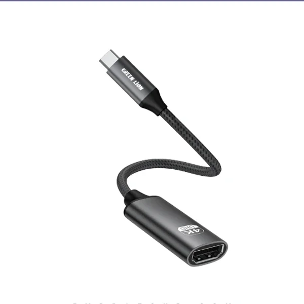 کابل تبدیل USB-C به HDMI گرین لاین GN4KCTHDMIBK