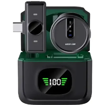 میکروفون یقه ای بی سیم تایپ سی گرین لاین Green LION MICROPHONE GM-88X GN88XMICTCBK