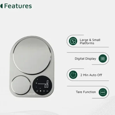 ترازوی آشپزخانه گرین لاین GNDUALKSSL 2
