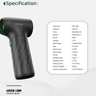 جت فن گرین لاین GNJETFLBLBK 5