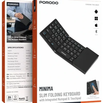 کیبورد تاشو همراه با تاچ پد پرودو PD2689BK 5