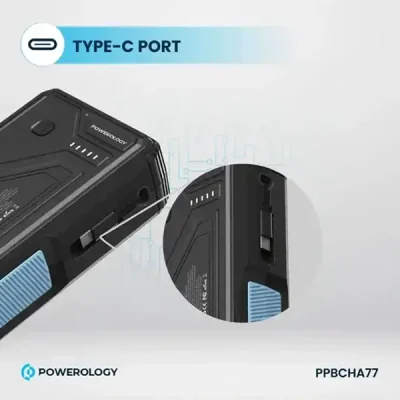 پاوربانک خورشیدی 27000 با کابل متصل پاورولوژی  PPBCHA77 2